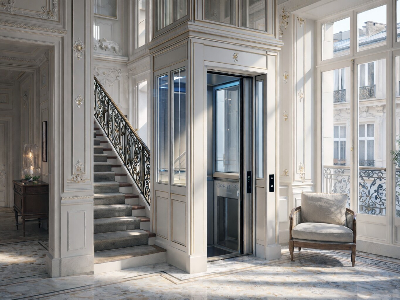 conception, installation et entretien d'ascenseurs privatif pour les hôtels particuliers