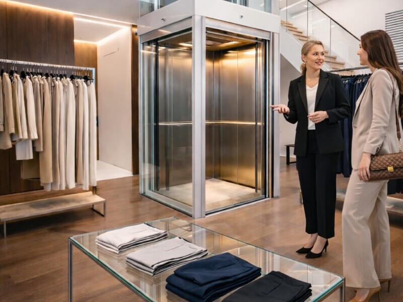 ascenseur et élévateur PMR (handicapés) pour les magasins, boutiques de luxe et commerces à Paris