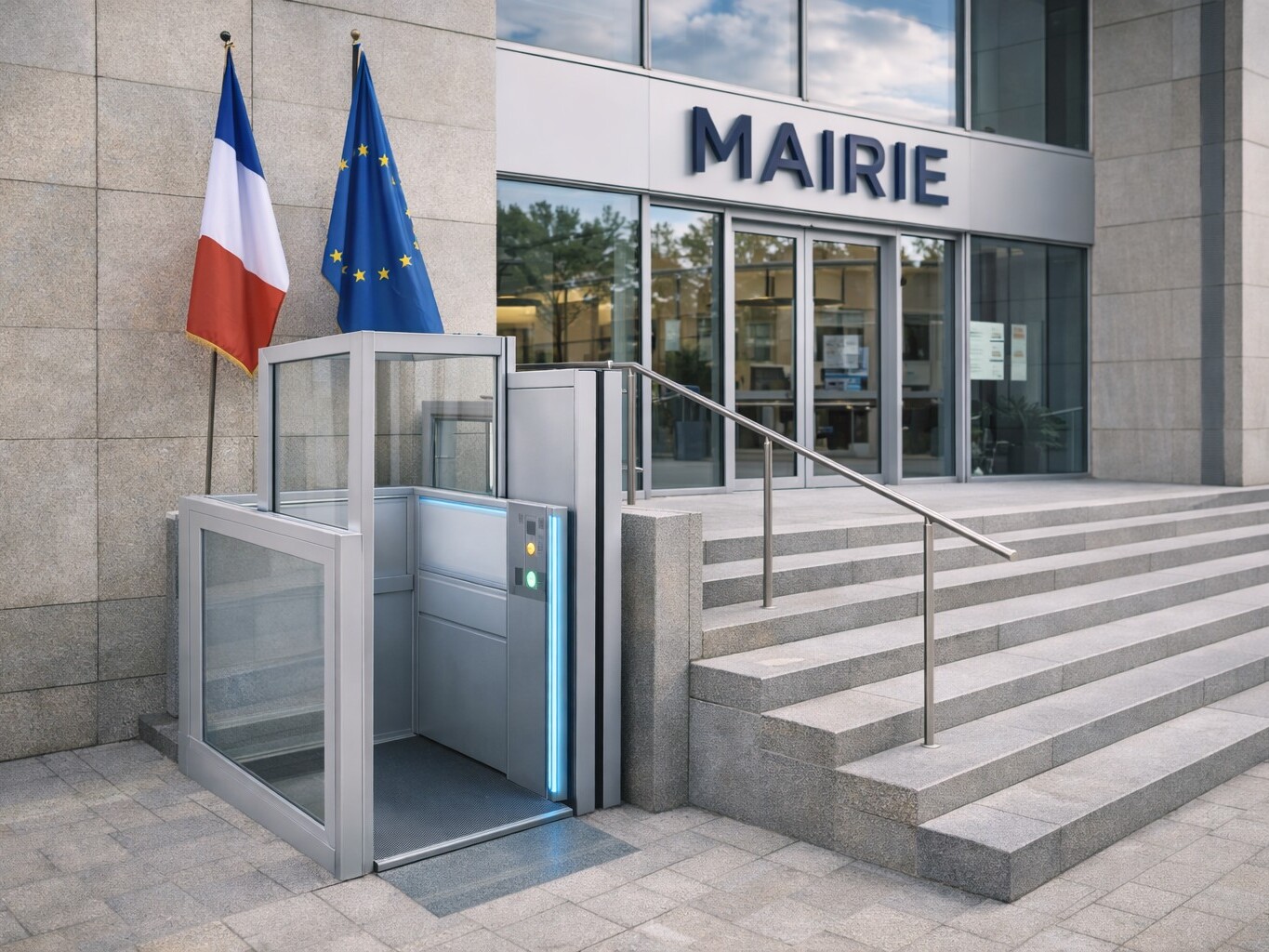 installation et maintenance d'élévateurs et ascenseurs PMR pour collectivités publics et ERP