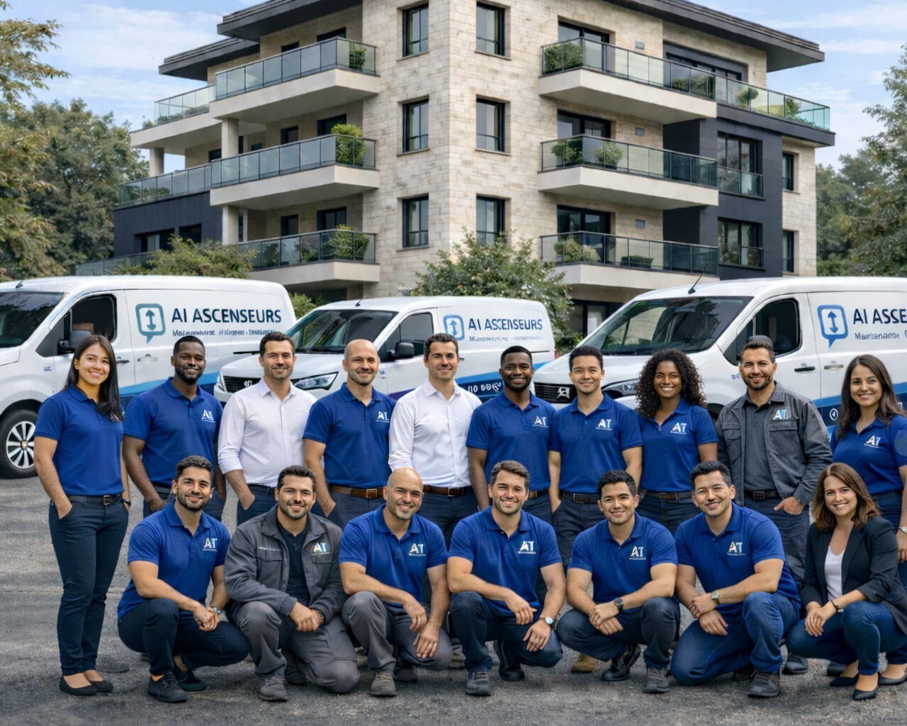 Equipe AI Ascenseurs siège Garches